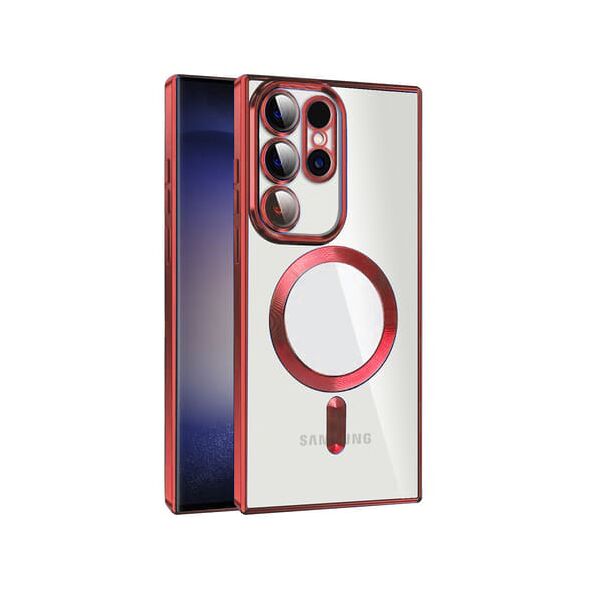Techsuit Husa pentru Samsung Galaxy S23 Ultra - Techsuit Luxury Crystal MagSafe - Red 5949419135505 έως 12 άτοκες Δόσεις