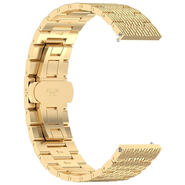Techsuit Curea pentru Samsung Galaxy Watch 4/5/Active 2, Huawei Watch GT 3 (42mm)/GT 3 Pro (43mm) - Techsuit Watchband (W052) - Gold 5949419138711 έως 12 άτοκες Δόσεις