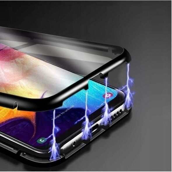 Case SAMSUNG GALAXY A24 4G / M34 5G Double Magnetic 360° Aluminum and Tempered Glass black 5904161137283
