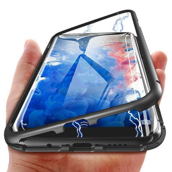 Case SAMSUNG GALAXY S24+ Double Magnetic 360° Aluminum and Tempered Glass black 5904161145561