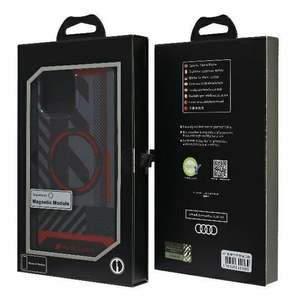 Original Case IPHONE 13 PRO Audi Hardcase IML Pattern MagSafe Case (AU-IMLMIP13PM-RSQ/D2-BK) black 6955250227469