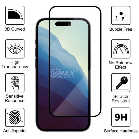 Vmax tempered glass 9D Glass for iPhone X / XS / 11 Pro 6976757303418