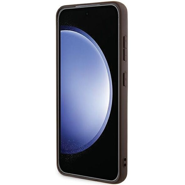 Guess case for Samsung Galaxy A55 GUHCSA554GMGBR brown HC PU big 4G metal logo 3666339259617