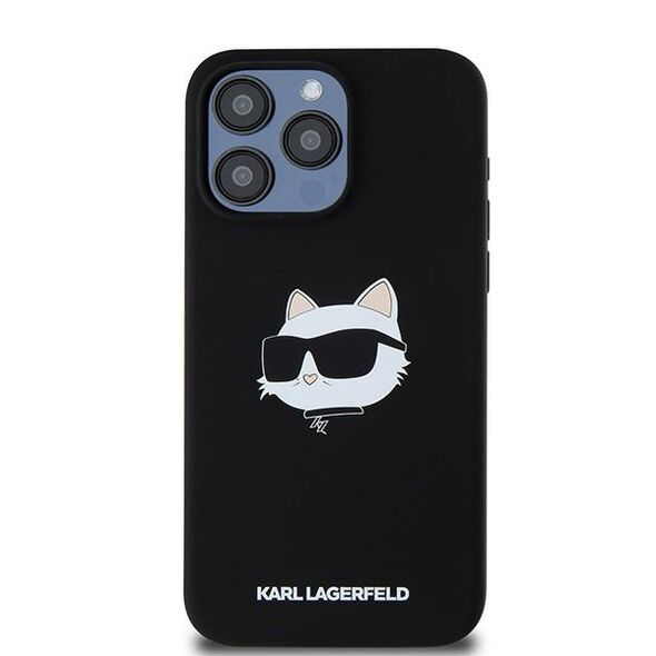 Karl Lagerfeld case for iPhone 15 Pro Max 6,7&quot; KLHMP15XSCHPPLK black HC Magsafe silicone sil Choupette head print 3666339257293