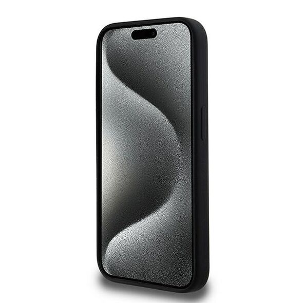 Karl Lagerfeld case for iPhone 15 Pro 6,1&quot; KLHMP15LSKCHPPLK black HC Magsafe silicone sil double heads print 3666339256722