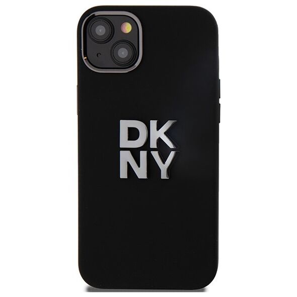 DKNY case for iPhone 15 Plus 6,7&quot; DKHCP15MSMCBSK black HC silicone w stack metal logo 3666339265304