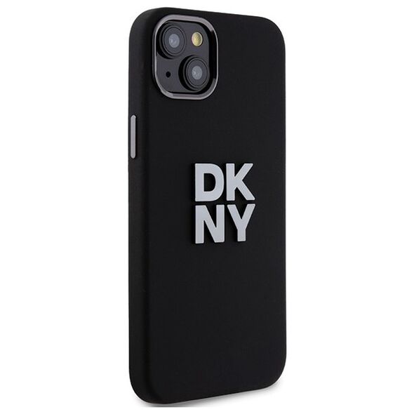 DKNY case for iPhone 15 Plus 6,7&quot; DKHCP15MSMCBSK black HC silicone w stack metal logo 3666339265304