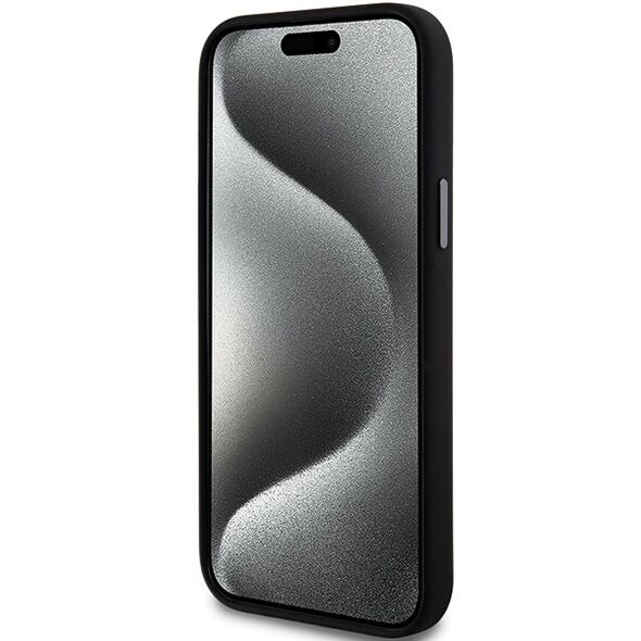 DKNY case for iPhone 15 Plus 6,7&quot; DKHCP15MSMCBSK black HC silicone w stack metal logo 3666339265304