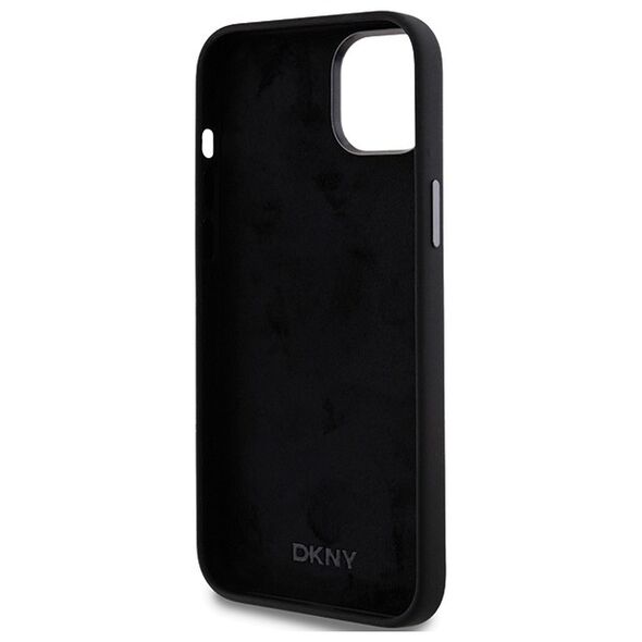 DKNY case for iPhone 15 Plus 6,7&quot; DKHCP15MSMCBSK black HC silicone w stack metal logo 3666339265304