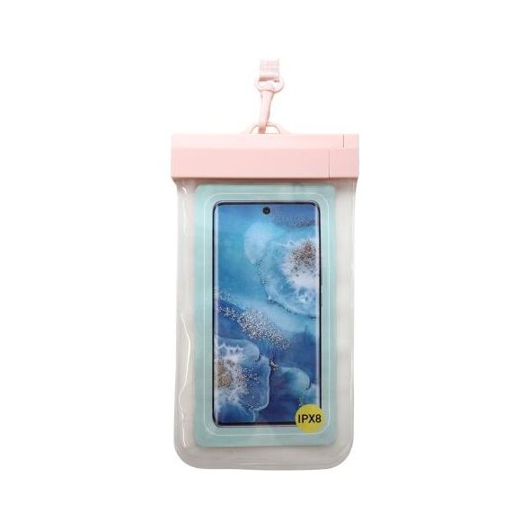 Waterproof Θήκη inos για Smartphones έως 6.9'' Διάφανο-Ροζ 5205598168322 5205598168322 έως και 12 άτοκες δόσεις