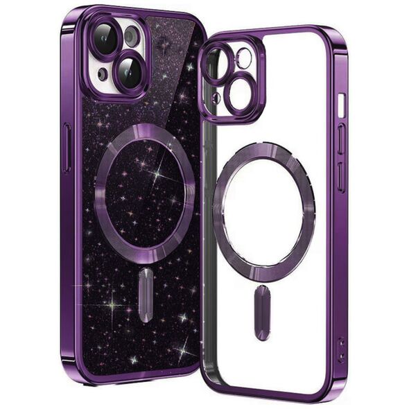 Techsuit Case for iPhone 15 - Techsuit Luxury Glitter MagSafe - Deep Purple 5949419132931 έως 12 άτοκες Δόσεις