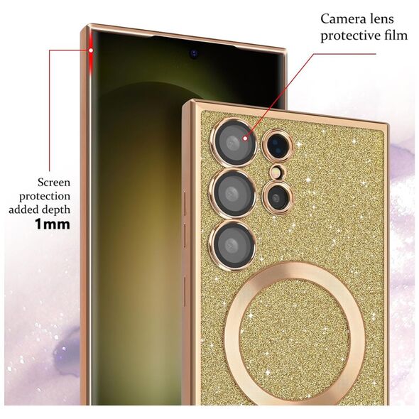 Techsuit Case for Samsung Galaxy S21 Ultra 5G - Techsuit Luxury Glitter MagSafe - Silver 5949419132306 έως 12 άτοκες Δόσεις