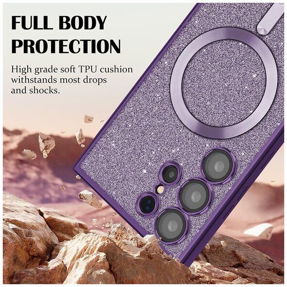 Techsuit Case for Samsung Galaxy S21 Ultra 5G - Techsuit Luxury Glitter MagSafe - Silver 5949419132306 έως 12 άτοκες Δόσεις