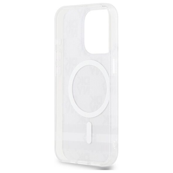 DKNY case for iPhone 15 Pro 6,1&quot; DKHMP15LHCPTSK black HC Magsafe pc tpu checkered pattern w printed stripes 3666339269371