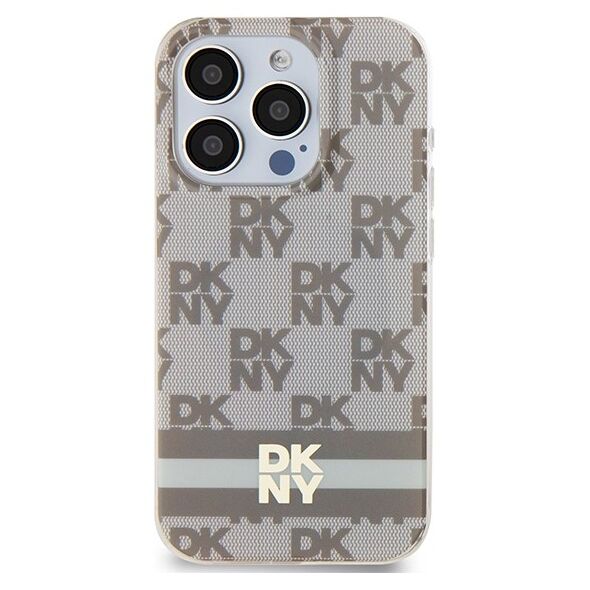 DKNY case for iPhone 15 Pro Max 6,7&quot; DKHMP15XHCPTSE pink HC Magsafe pc tpu checkered pattern w printed stripes 3666339269524