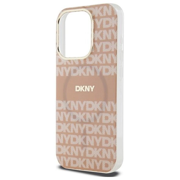 DKNY case for iPhone 15 Pro Max 6,7&quot; DKHMP15XHRHSEP blue HC Magsafe pc tpu repeat texture pattern w stripe 3666339267704