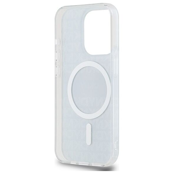 DKNY case for iPhone 15 Pro 6,1&quot; DKHMP15LHRHSEK HC Magsafe pc tpu repeat texture pattern w stripe 3666339268114