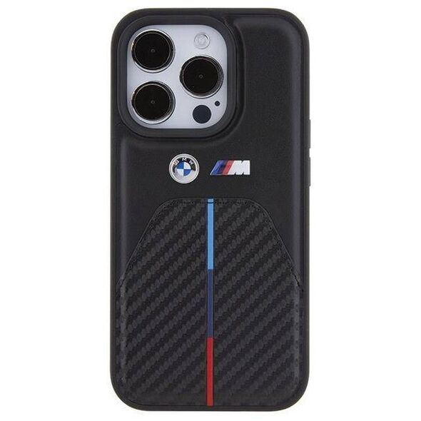 Original Case APPLE IPHONE 15 PRO BMW Stamped Tricolor Stripe (BMHCP15L22NSTB) black 3666339143930