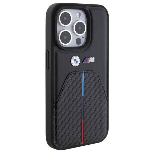 Original Case APPLE IPHONE 15 PRO BMW Stamped Tricolor Stripe (BMHCP15L22NSTB) black 3666339143930