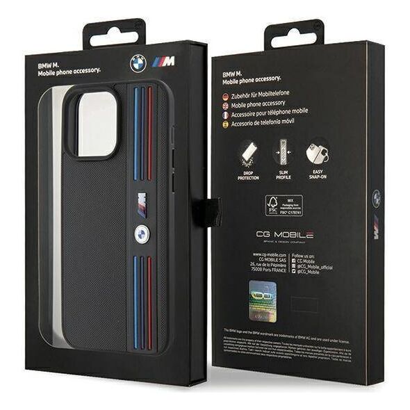 Original Case APPLE IPHONE 15 PRO MAX BMW Tricolor M Collection (BMHCP15X22PPMK) black 3666339143459
