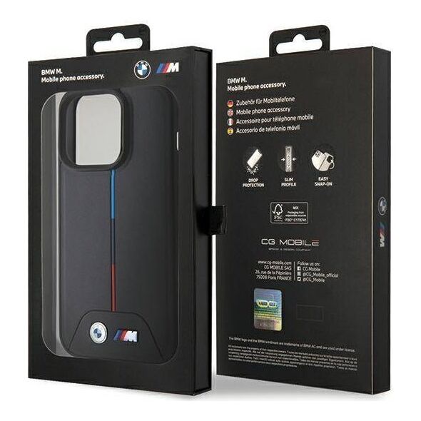 Original Case APPLE IPHONE 15 PRO BMW Quilted Tricolor MagSafe (Bmhmp15l22pvtk) black 3666339145767