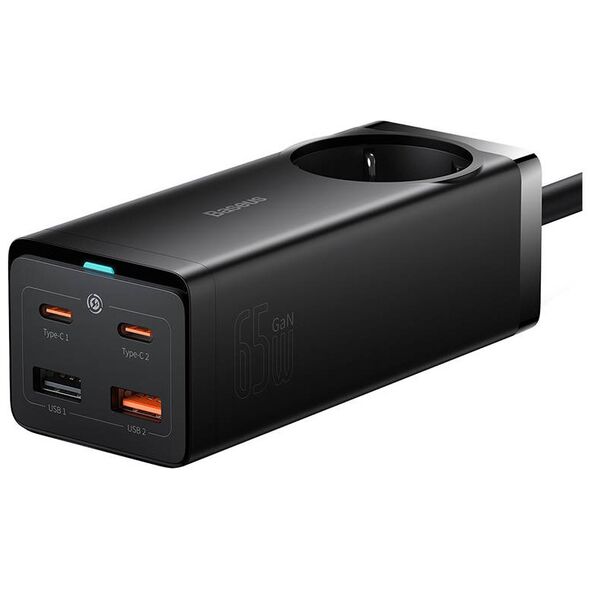 Baseus Prelungitor Priza, Incarcator 2xUSB + 2xUSB-C + AC, 65W - Baseus GaN3 Pro (PSZM000901) - Black 6932172610241 έως 12 άτοκες Δόσεις