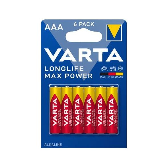 Μπαταρία Alkaline Varta Longlife Max Power AAA LR03 (6 τεμ) 4008496038169 4008496038169 έως και 12 άτοκες δόσεις