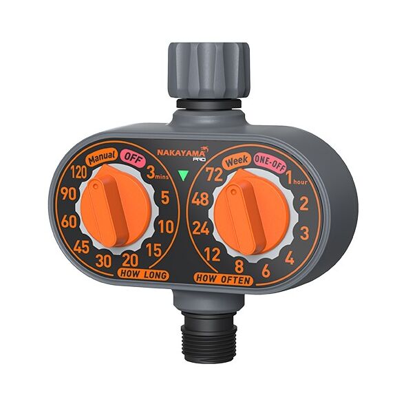 Nakayama pro Gh9139 Nakayama pro Gh9139 Προγραμματιστής Ποτίσματος Μπαταρίας, με δύο Διακόπτες Προγραμματισμού 073826 έως 12 Άτοκες Δόσεις
