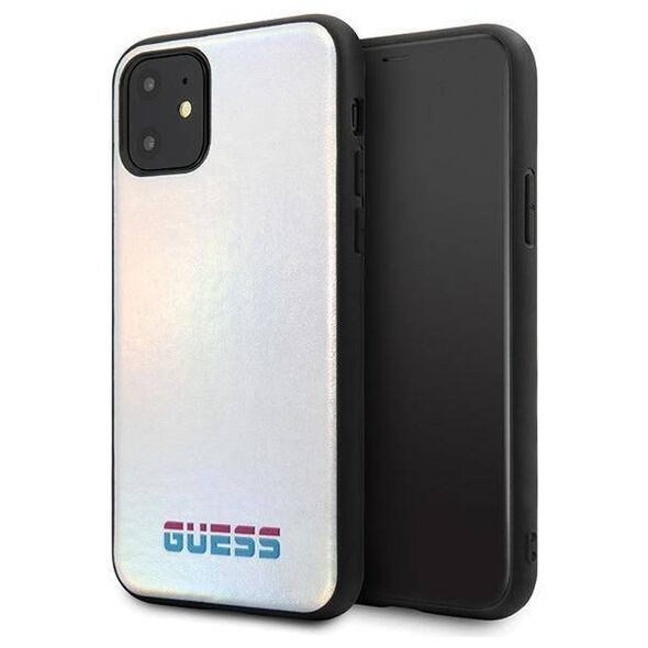 Original Case IPHONE 11 PRO MAX Guess Hard Case Iridescent (GUHCN65BLD) silver 3700740461532