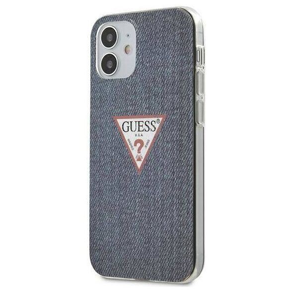 Original Case IPHONE 12 MINI Guess Hardcase Jeans Collection (GUHCP12SPCUJULDB) navy blue 3700740481875