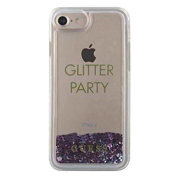 Original Case IPHONE SE 2022 / SE 2020 / 7 / 8 Guess Hard Case Liquid Glitter Party (GUHCP7GLUQPU) purple 3700740398289