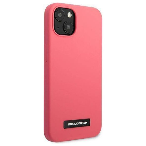 Original Case IPHONE 13 MINI Karl Lagerfeld Hardcase Silicone Plaque (KLHCP13SSLMP1PI) pink 3666339048808