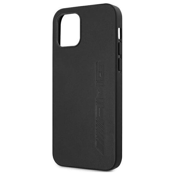 Case IPHONE 12 PRO MAX Mercedes AMG Hardcase Leather Hot Stamped (AMHCP12LDOLBK) black 3666339002855