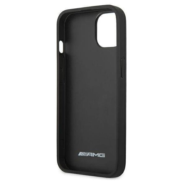 Case IPHONE 13 MINI Mercedes AMG Hardcase Leather Debossed Lines (AMHCP13SGSEBK) black 3666339018931