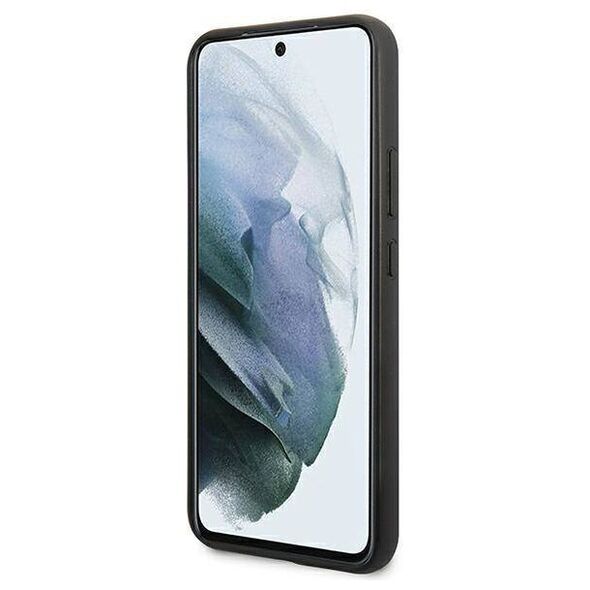 Case SAMSUNG GALAXY S22+ PLUS Mercedes AMG Hardcase Leather Debossed Lines (AMHCS22MGSEBK) black 3666339043629