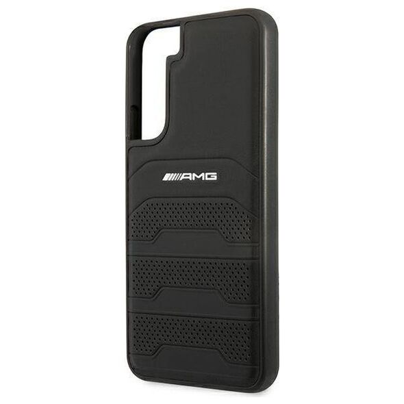 Case SAMSUNG GALAXY S22+ PLUS Mercedes AMG Hardcase Leather Debossed Lines (AMHCS22MGSEBK) black 3666339043629