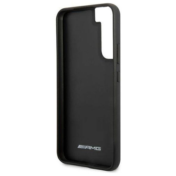 Case SAMSUNG GALAXY S22+ PLUS Mercedes AMG Hardcase Leather Debossed Lines (AMHCS22MGSEBK) black 3666339043629