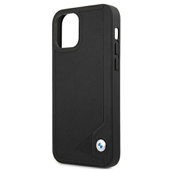 Original Case IPHONE 12 MINI BMW Hardcase Leather Deboss (BMHCP12SRCDPK) black 3666339010744