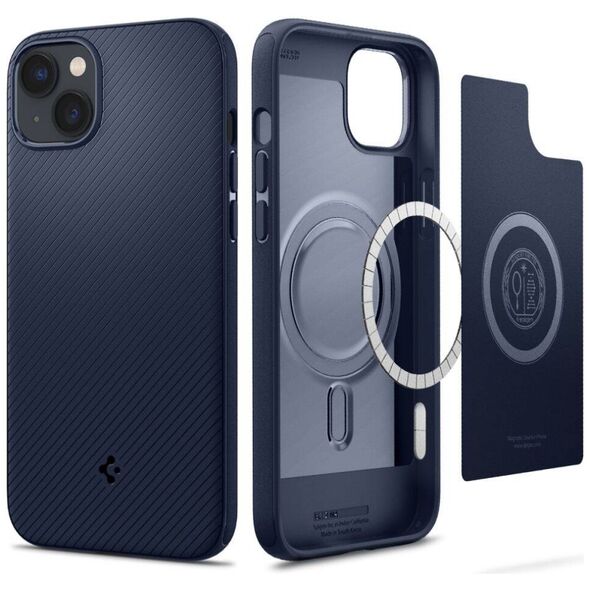 Case IPHONE 14 PLUS Spigen Mag Armor navy blue 8809811864328