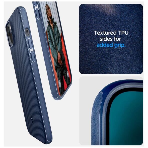Case IPHONE 14 PLUS Spigen Mag Armor navy blue 8809811864328