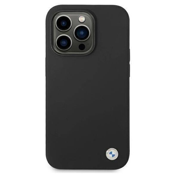 Original Case IPHONE 14 PRO MAX BMW Silicone Metal Logo black 3666339090456