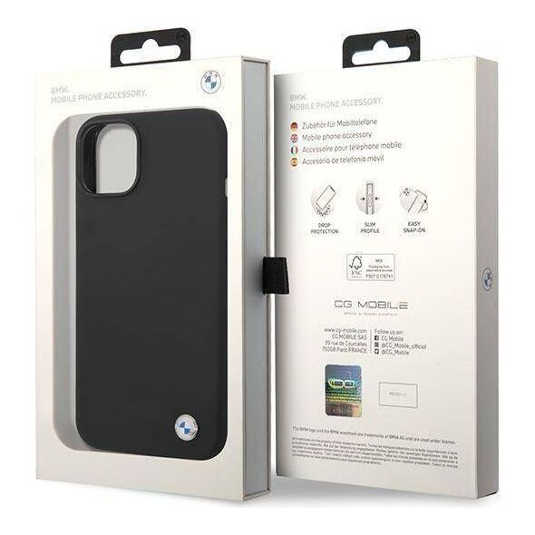 Original Case IPHONE 14 PLUS BMW Silicone Metal Logo black 3666339090432