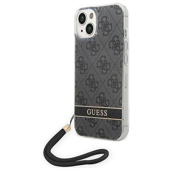 Original Case IPHONE 14 PLUS Guess Hardcase 4G Print Strap (GUOHCP14MH4STK) black 3666339093808