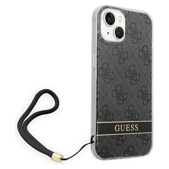 Original Case IPHONE 14 PLUS Guess Hardcase 4G Print Strap (GUOHCP14MH4STK) black 3666339093808