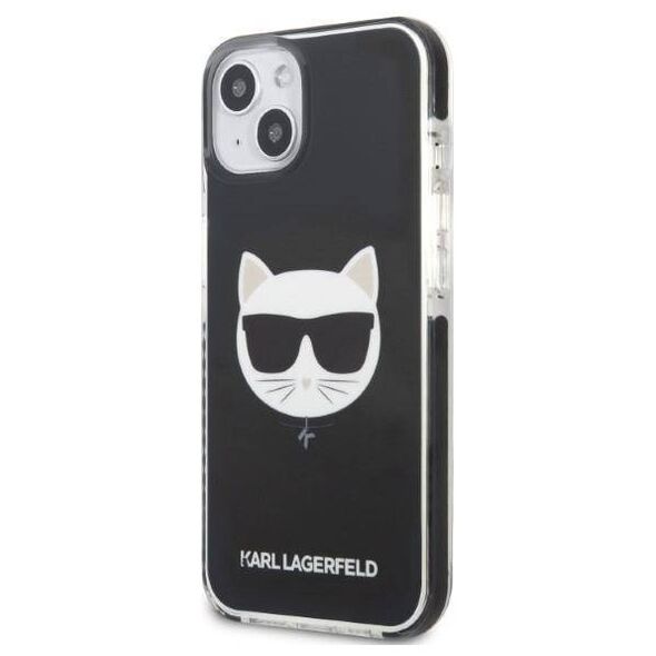 Original Case IPHONE 13 MINI Karl Lagerfeld Hardcase Choupette Head black 3666339048488