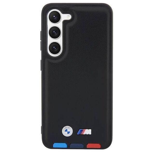 Original Case SAMSUNG GALAXY S23+ BMW Leather Stamp Tricolor (BMHCS23M22PTDK) black 3666339114558