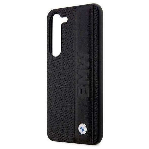 Original Case SAMSUNG GALAXY S23 BMW Hardcase Leather Textured & Stripe (BMHCS23S22RDPK) black 3666339114510