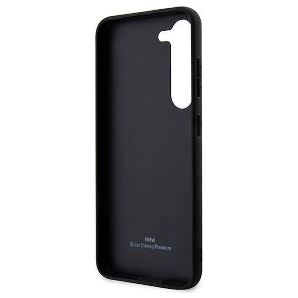 Original Case SAMSUNG GALAXY S23 BMW Hardcase Leather Textured & Stripe (BMHCS23S22RDPK) black 3666339114510