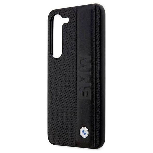 Original Case SAMSUNG GALAXY S23+ BMW Hardcase Leather Textured & Stripe (BMHCS23M22RDPK) black 3666339114527
