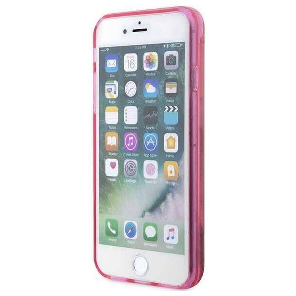 Original Case IPHONE SE 2022 / SE 2020 / 7 / 8 Karl Lagerfeld Hardcase Glitter Karl`s Head (KLHCI8LNKHCP) pink 3666339118877